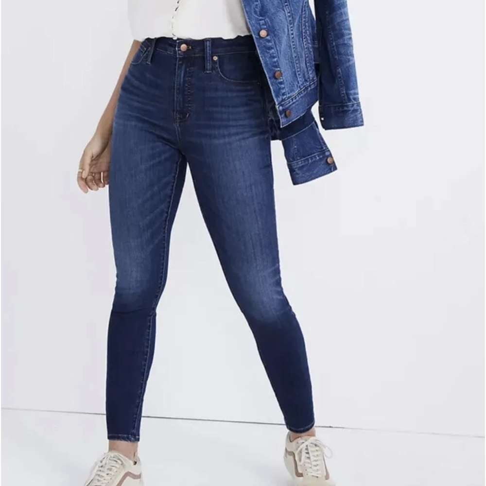 madewell skinny jeans Danny wash blue denim  hi rise plus 36P